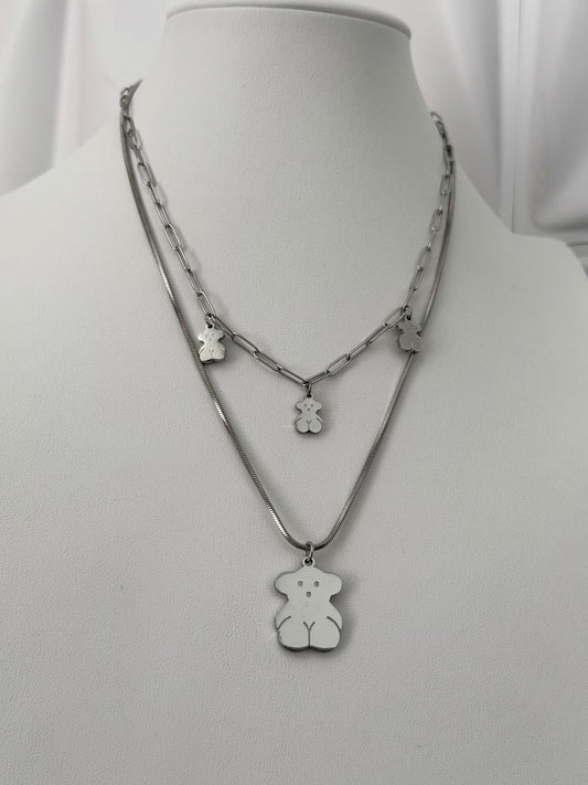 Teddy Bear Silver Set
