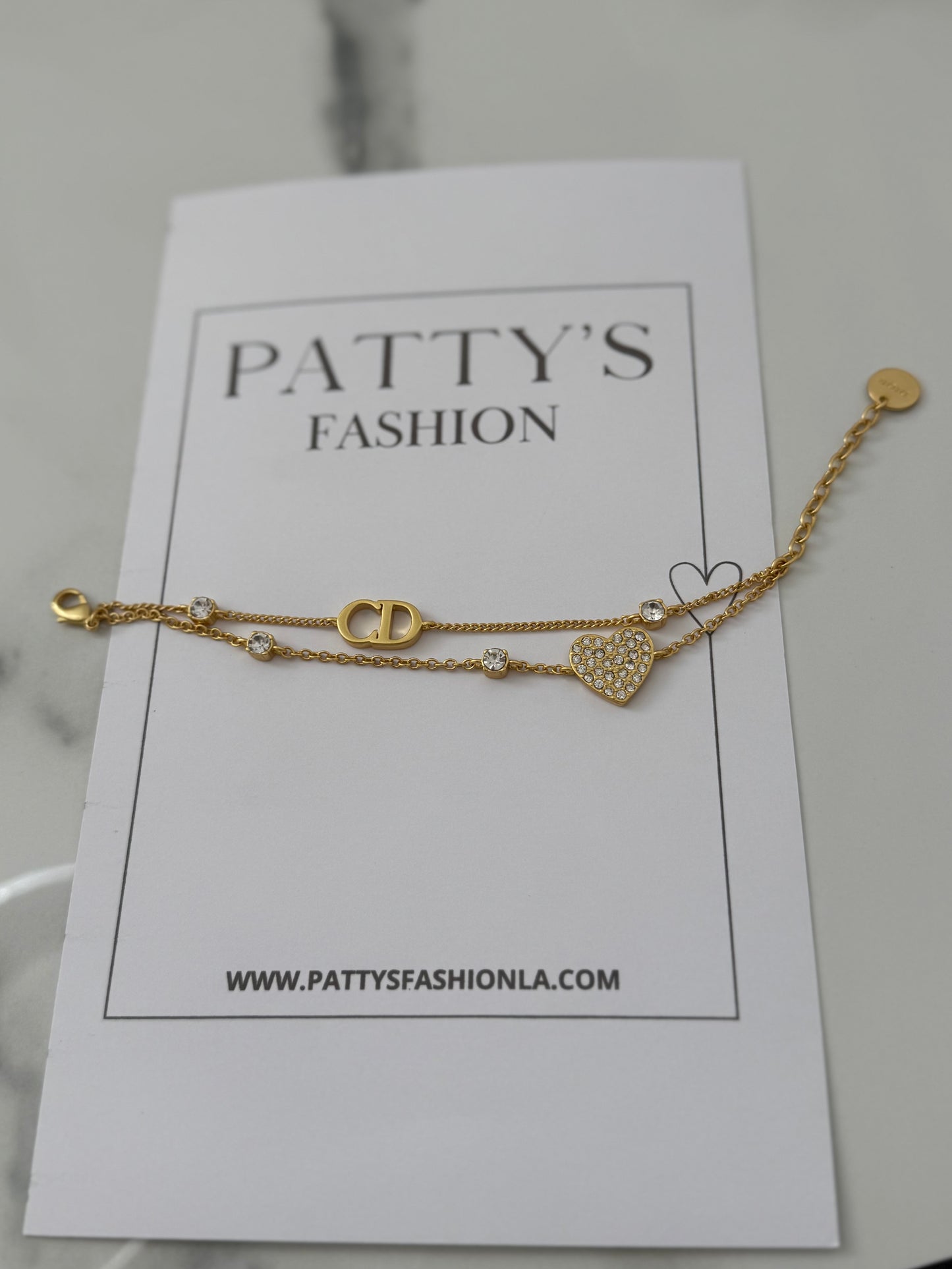 Cd Heart Bracelet